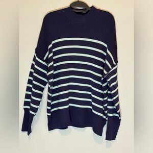 By Together, Navy and Mint oversized sweater size small
